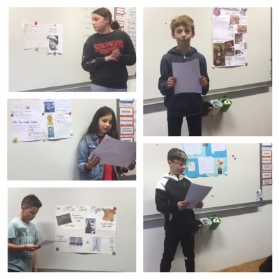 Exposés d'arts en CM2A