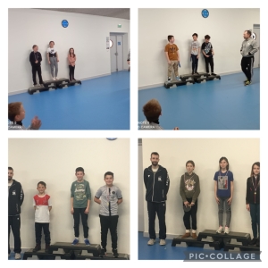 Vainqueurs tournoi tennis de table CM2